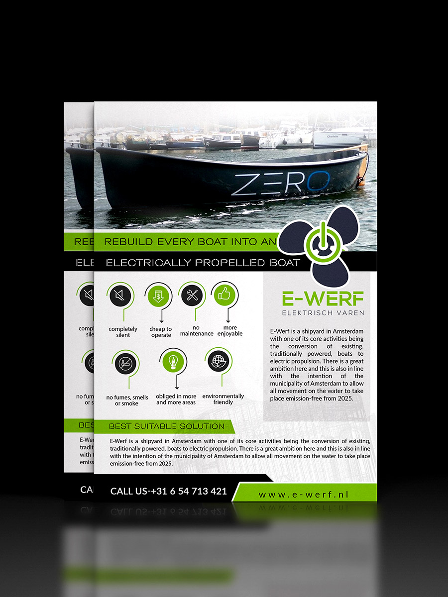 Flyer Design by n214008 for Amsterdam Jachtbouw | Design #24923539