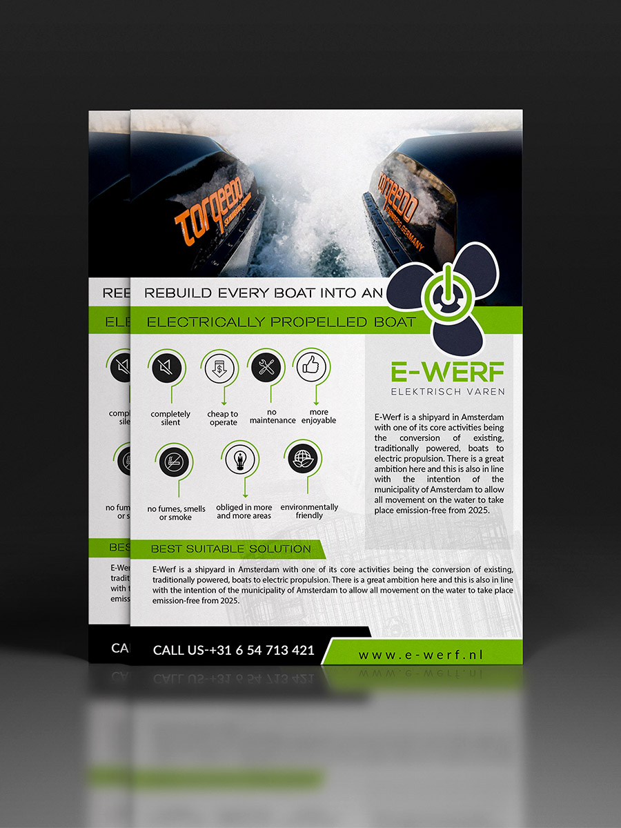 Flyer Design by n214008 for Amsterdam Jachtbouw | Design #24923540