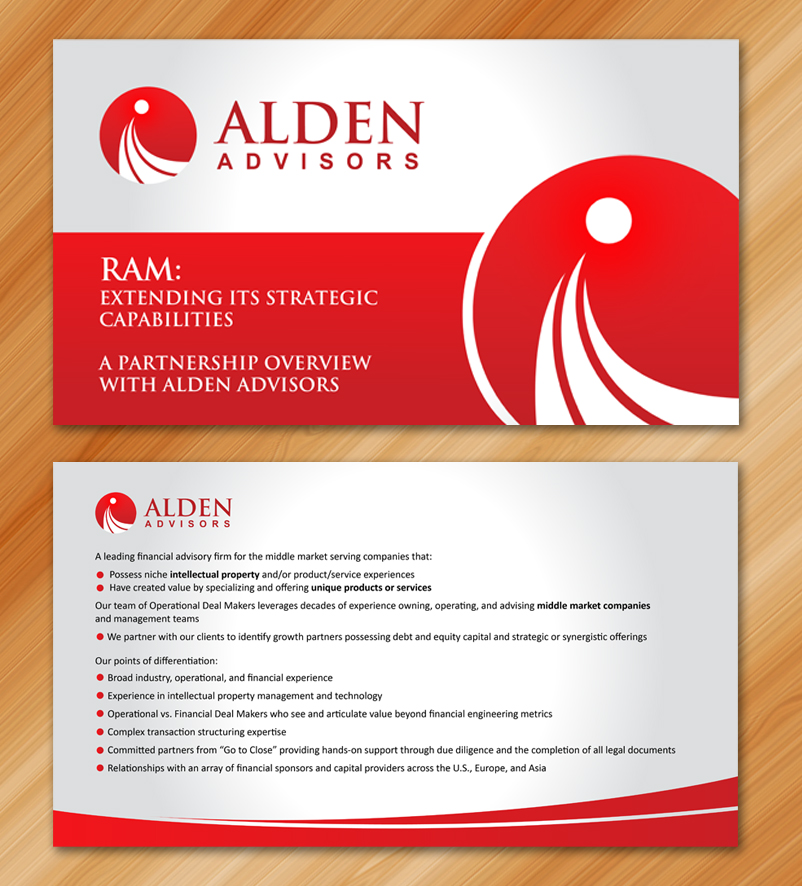 PowerPoint-Design von Sarmishtha Chattopadhyay_loginchange für Alden Advisors | Design #24957518