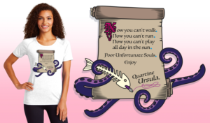 Ursula's Quartine  | T-shirt Design by Al Pech