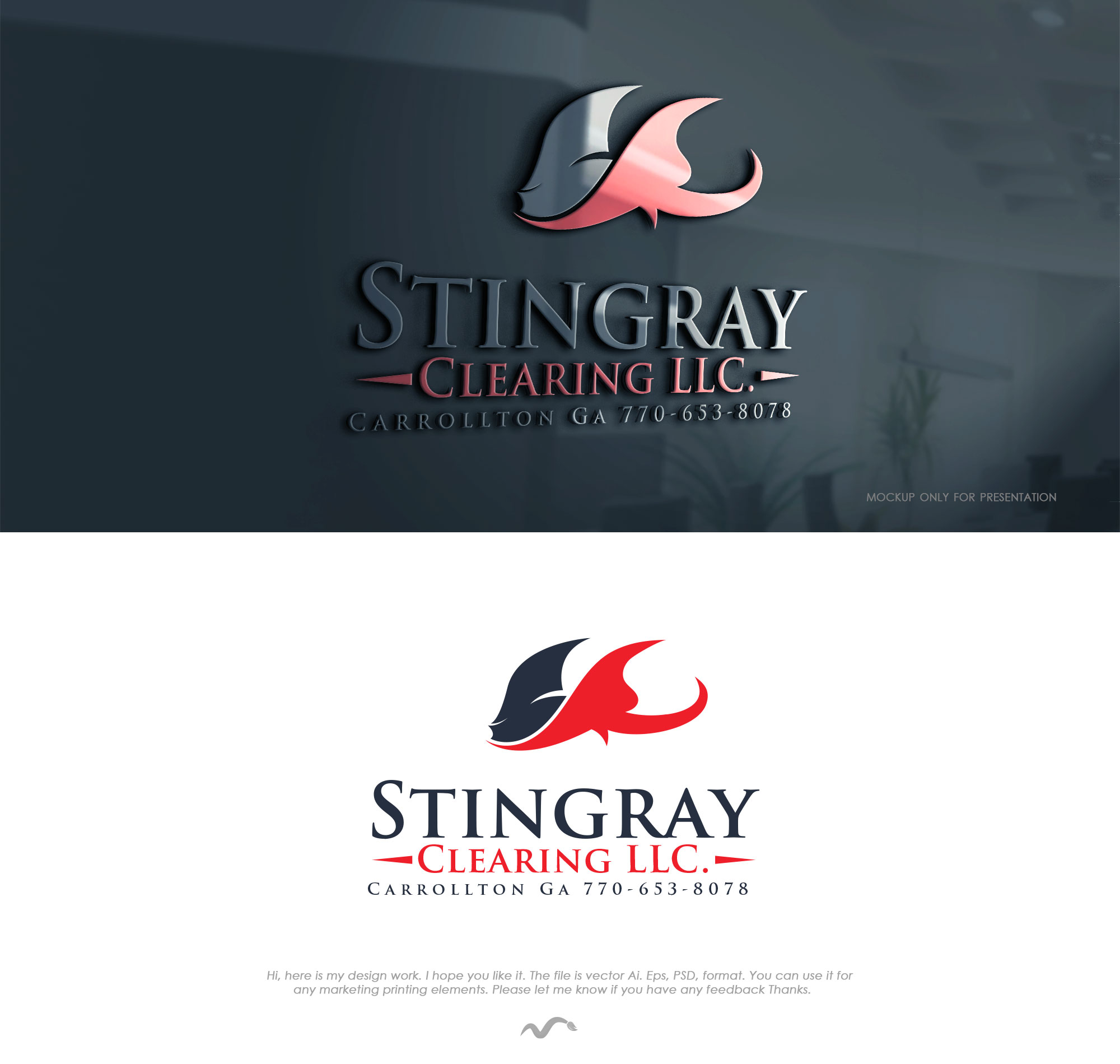 Logo Design by Mono.co for Stingray Clearing LLC. | Design #24936124