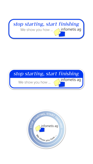 Infometis stickers design for our main topics (for example: agile and Kanban) | Diseño de Sticker por SL Designer