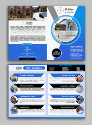 Exterior cleaning company requires a eye catching a5 leaflet | Flyer Design by DA.