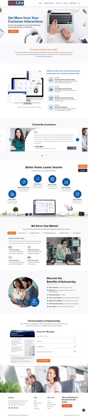 Web Design by Titan Eagle for SaviLinx | Design #24947421