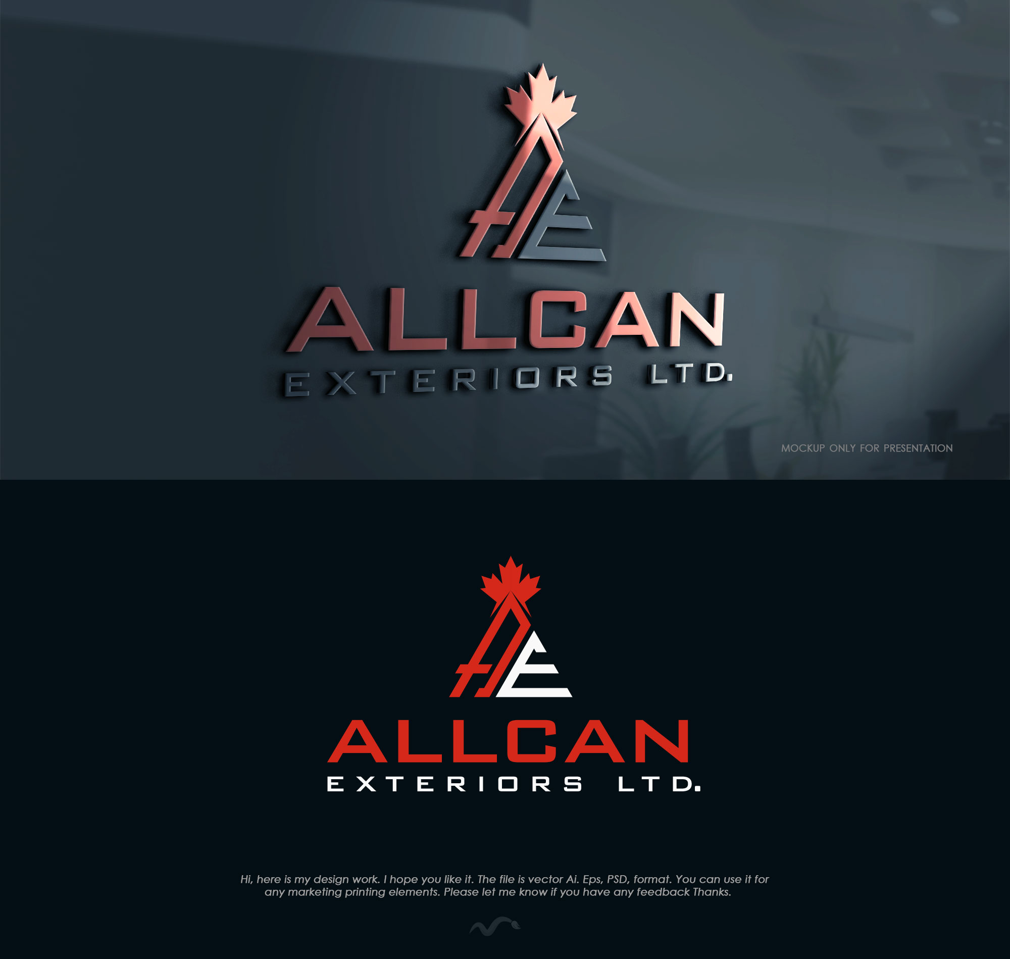 Logo Design by Mono.co for Allcan Exteriors Ltd. | Design #24935569