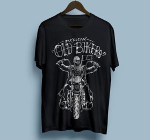 Motorcycle Shirts with Mexican Skull style  | Diseño de Camiseta por dundun
