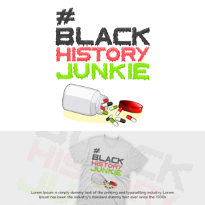 #blackhistoryjunkie | Diseño de Camiseta por cahayafatimah