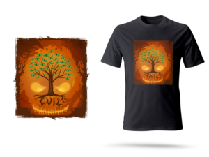 Money the root of all evil | Design de T-shirt par Slant Line Media