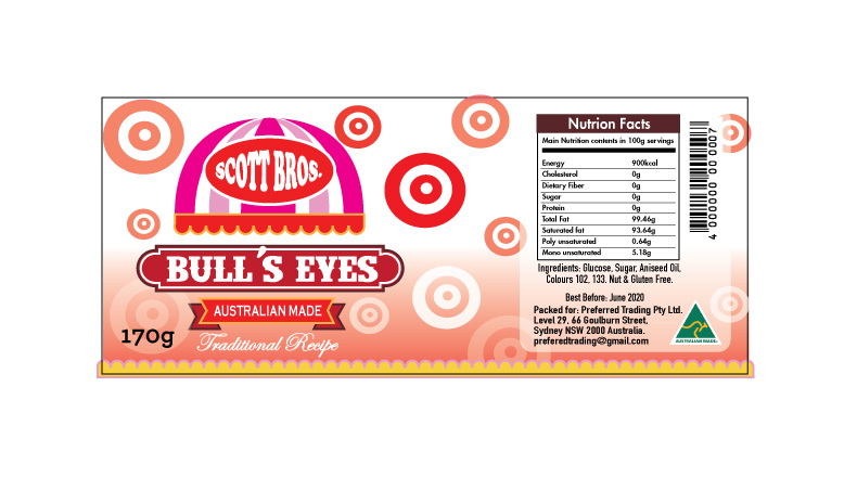 Label Design by Maakey for Scott Bros. CANDY | Design #24974448