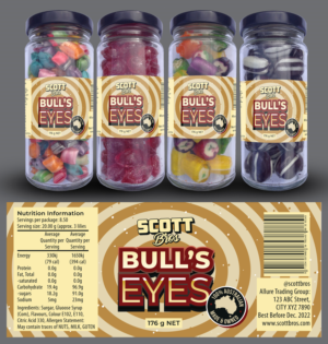 Label Design by Impressive Solutions for Scott Bros. CANDY | Design: #24972651