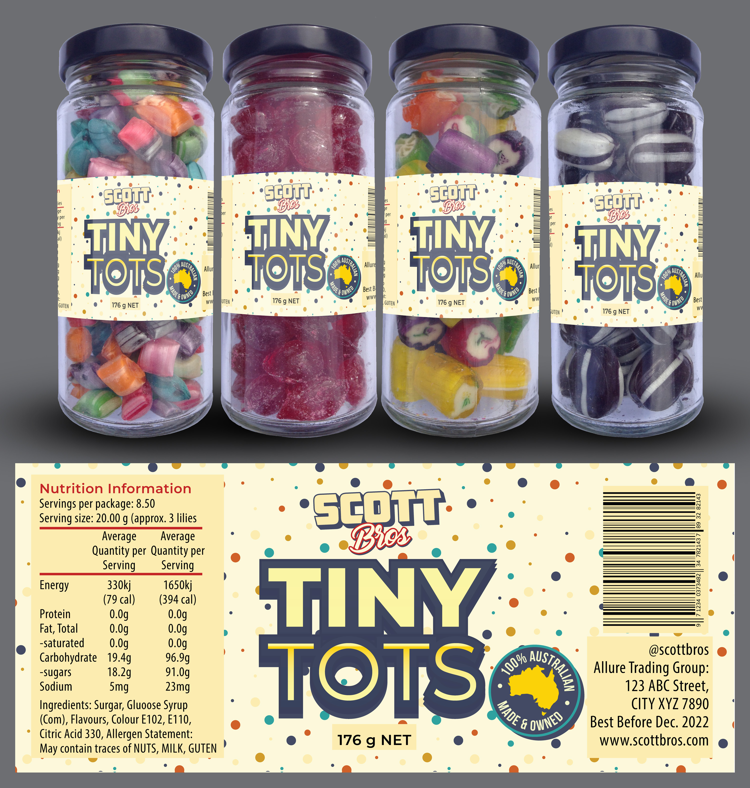 Label Design by Impressive Solutions for Scott Bros. CANDY | Design #24972652