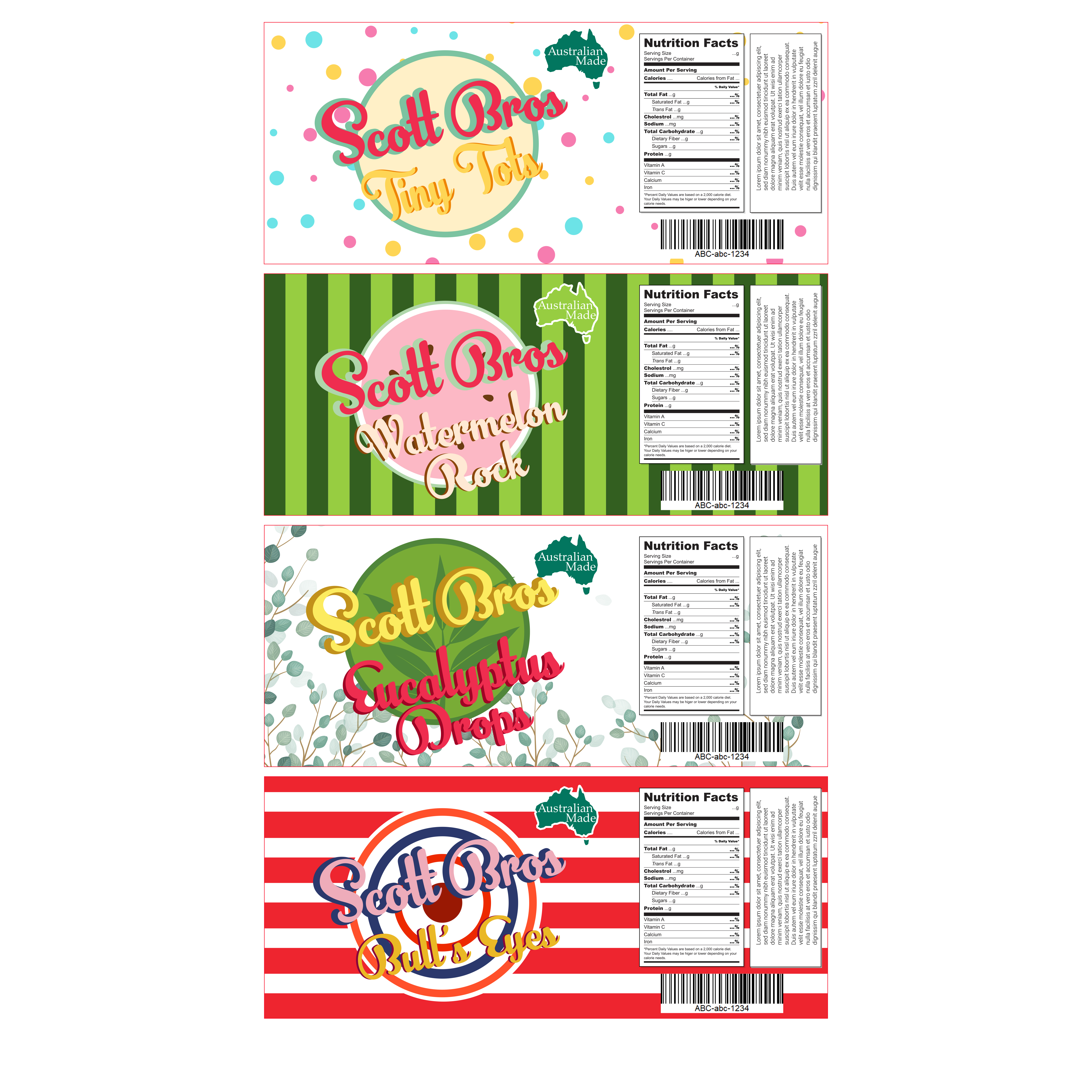 Label Design by Arbaz13 for Scott Bros. CANDY | Design #24957278