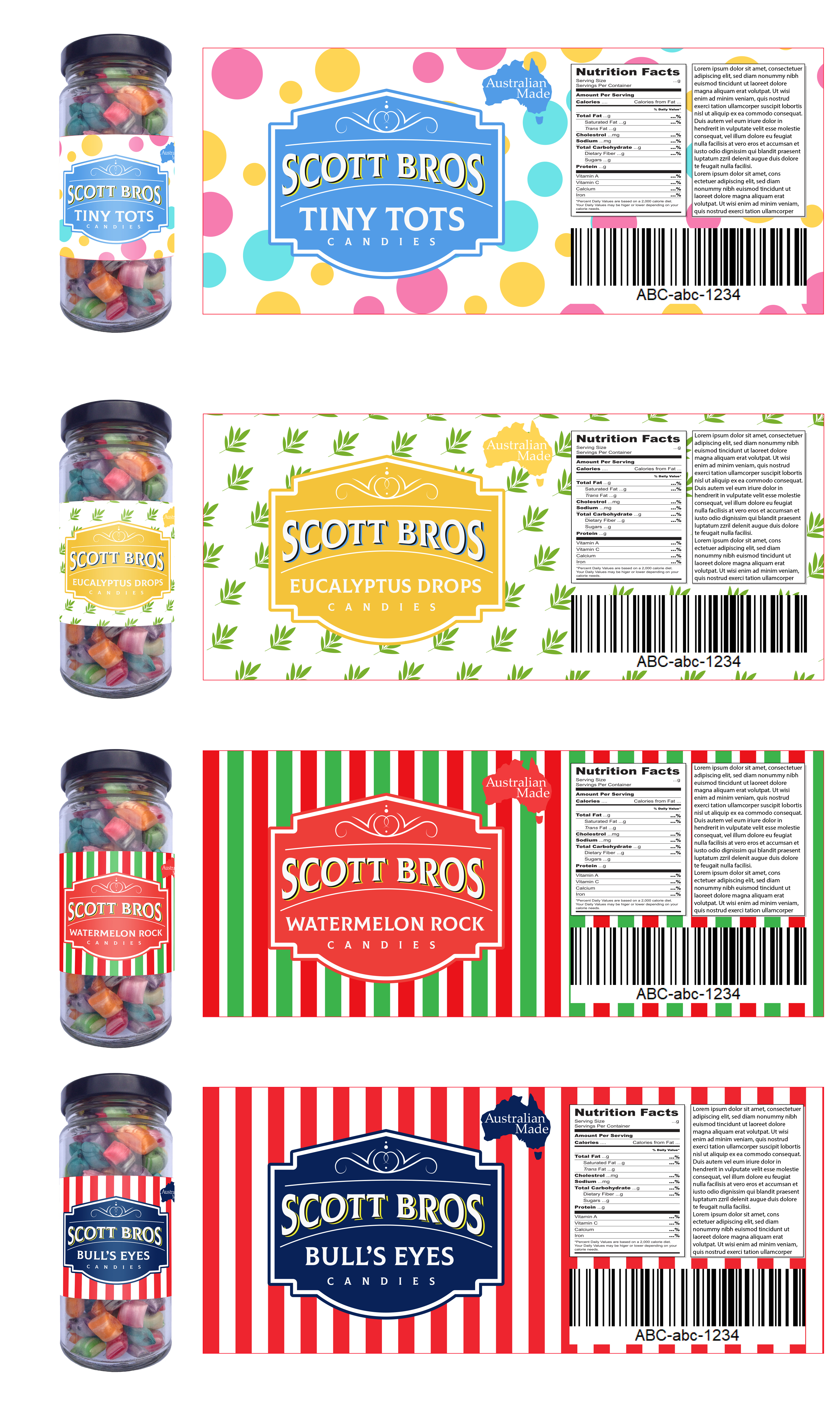 Diseño de Etiqueta por Arbaz13 para Scott Bros. CANDY | Diseño #24968448