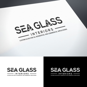 Sea Glass Interiors; Custom Glass for all Residential and Commercial Applications | Logo Design by tejo