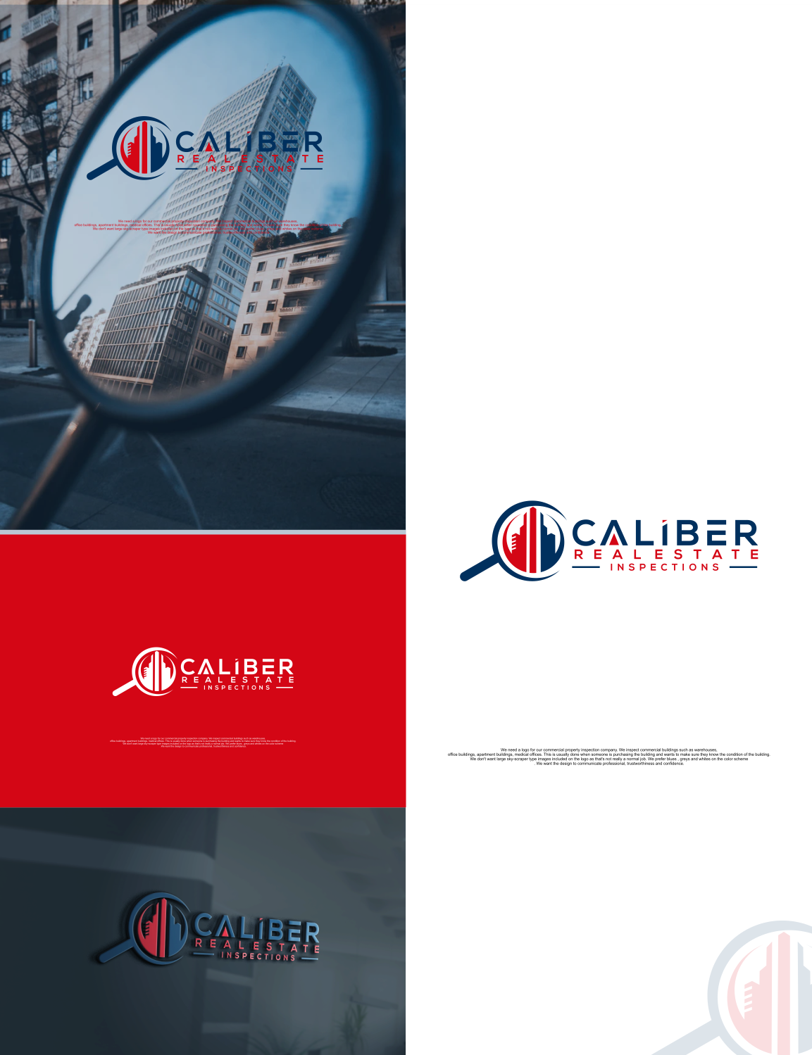 Logo Design by fatiyadesign for Caliber Real Estate Inspections | Design #24952764