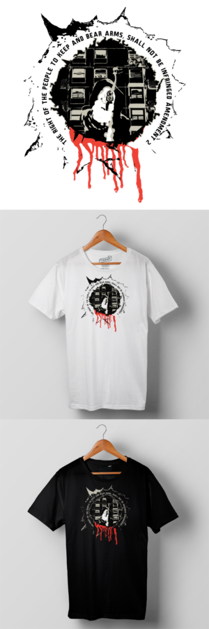 Bullet hole in body | Diseño de Camiseta por 1Concept