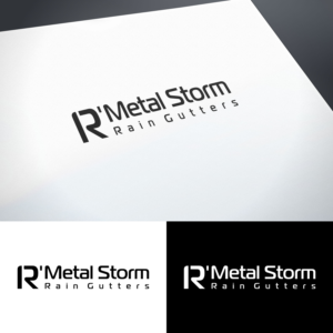 R' Metal Storm Rain Gutters or 12' Metal Storm Rain Gutters | Logo Design by tejo