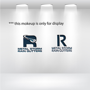 R' Metal Storm Rain Gutters or 12' Metal Storm Rain Gutters | Logo Design by Ochieng