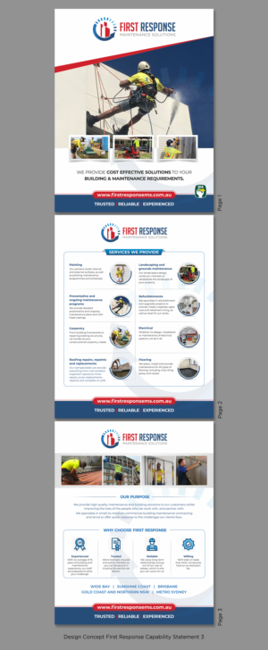Building Maintenance Company Capability Statement | Diseño de Flyer por D Creative