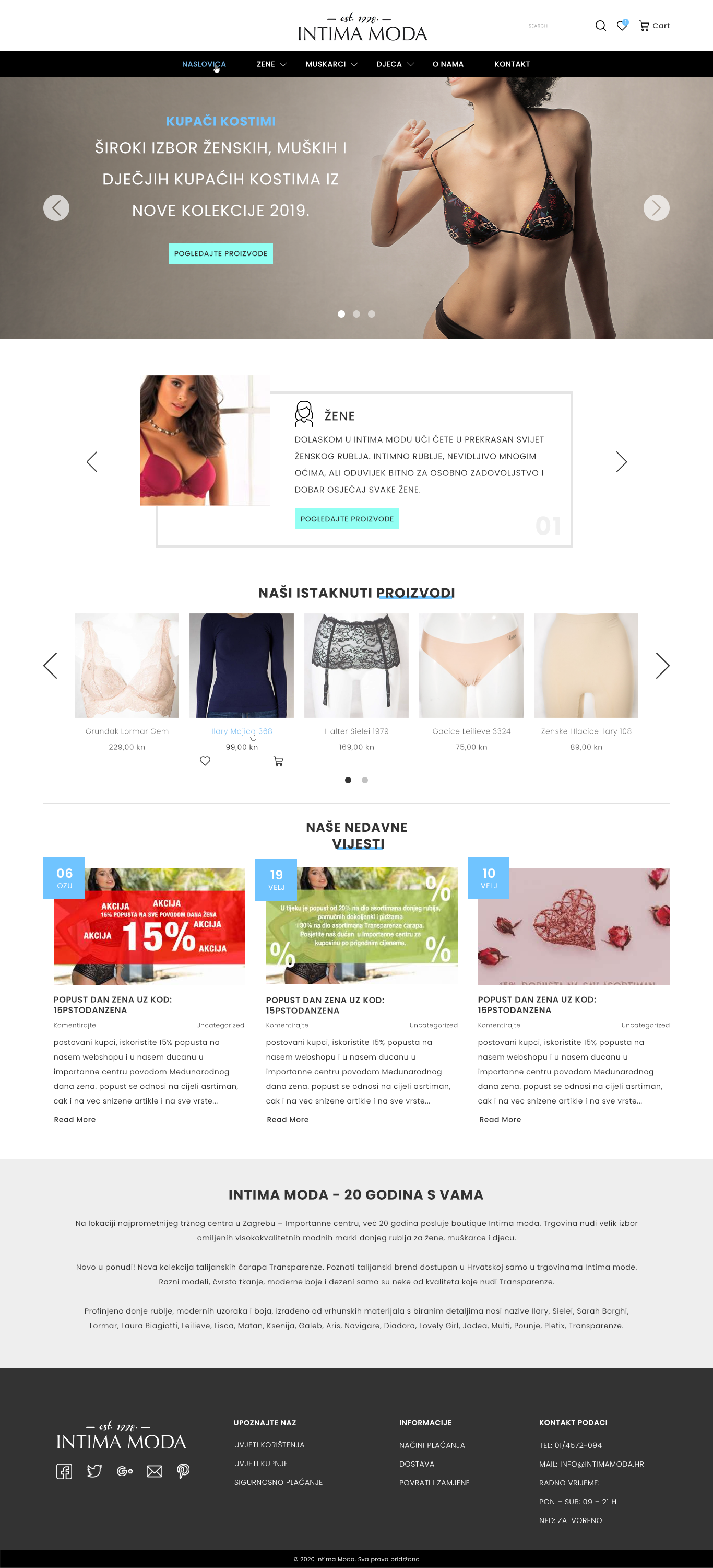 Web Design by swdj1401 for Intima moda d.o.o. | Design #24970689