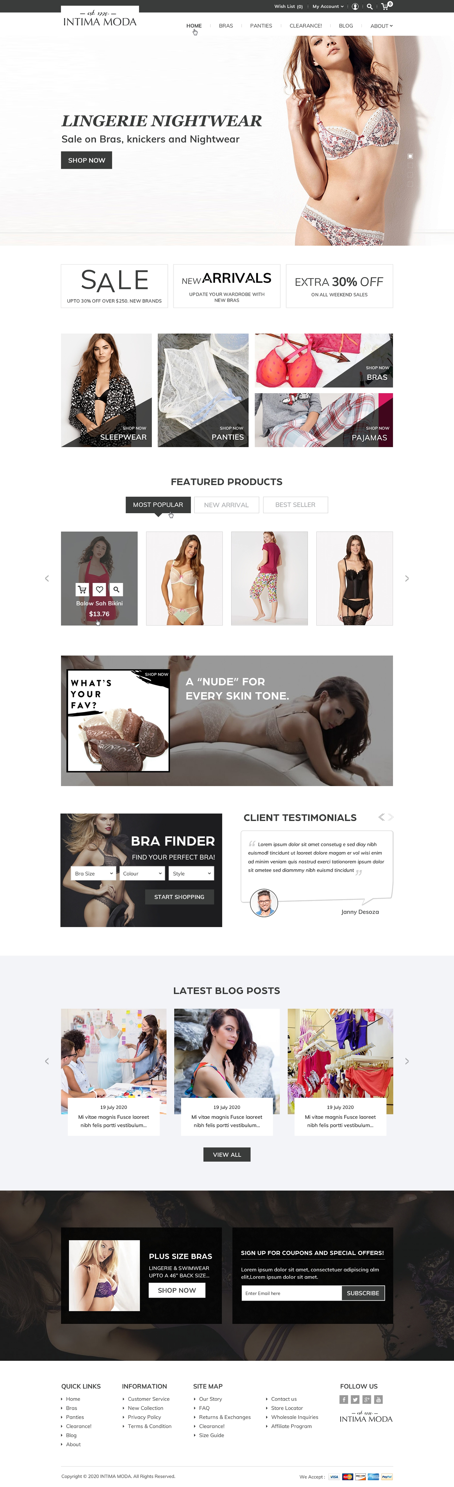 Web-Design von HarmiDesigning für Intima moda d.o.o. | Design #25006978