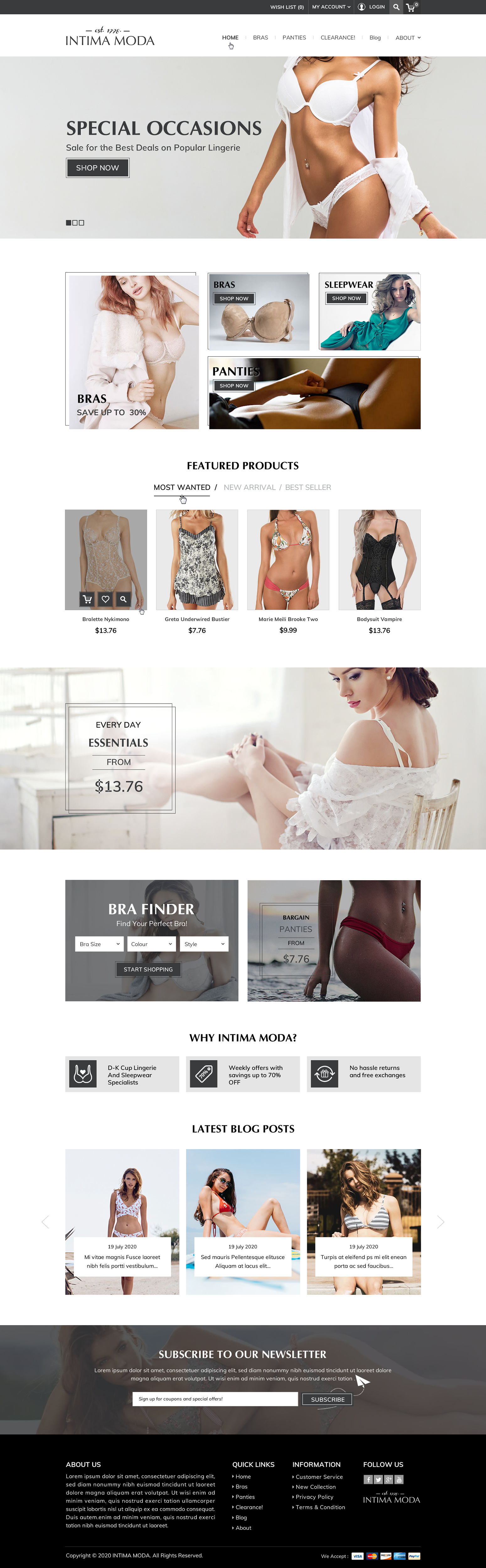 Web Design by harmi_199 for Intima moda d.o.o. | Design #25006979