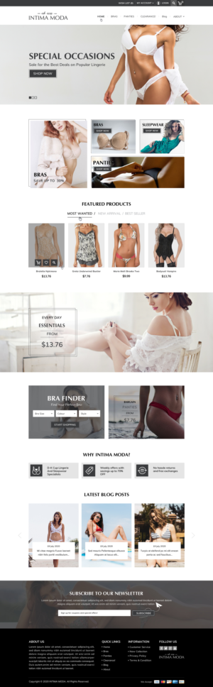 Web Design by harmi_199 for Intima moda d.o.o. | Design: #25006979