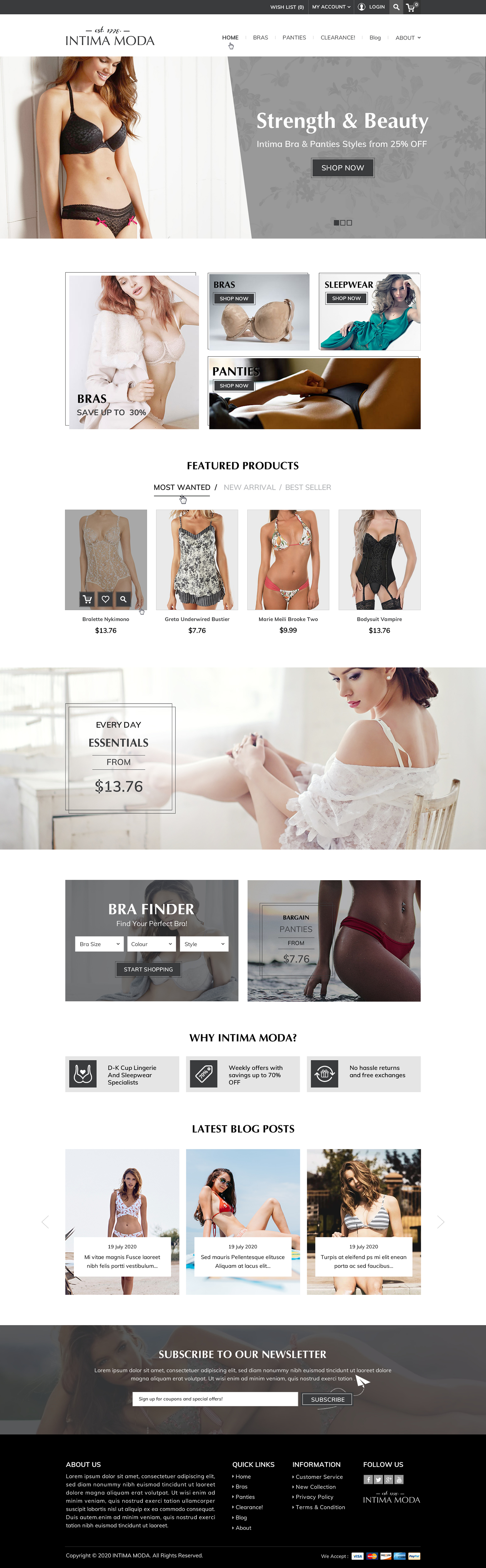 Web Design by harmi_199 for Intima moda d.o.o. | Design #25006980