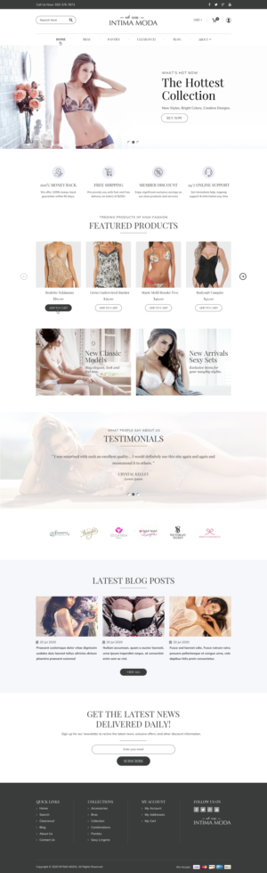 Web Design by harmi_199 for Intima moda d.o.o. | Design: #25017503