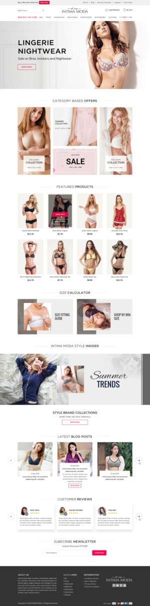Web Design by harmi_199 for Intima moda d.o.o. | Design: #25026222