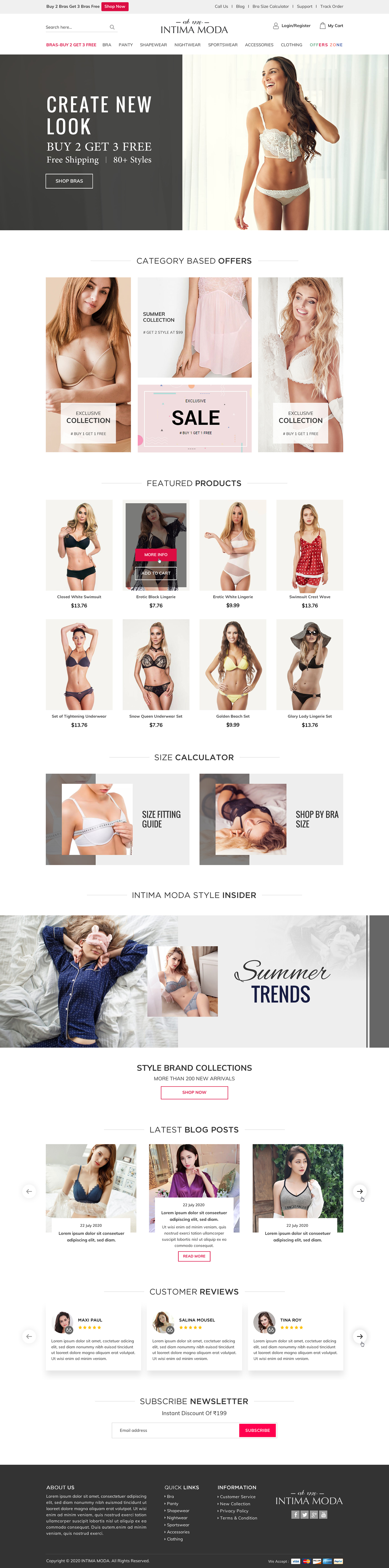 Web Design by HarmiDesigning for Intima moda d.o.o. | Design #25026223
