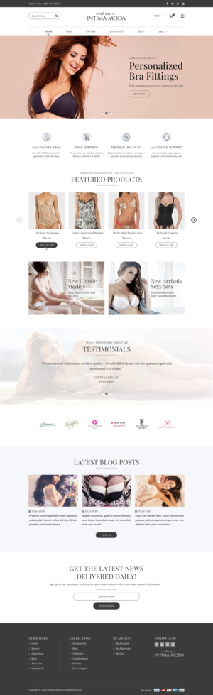 Web Design by harmi_199 for Intima moda d.o.o. | Design: #25026224