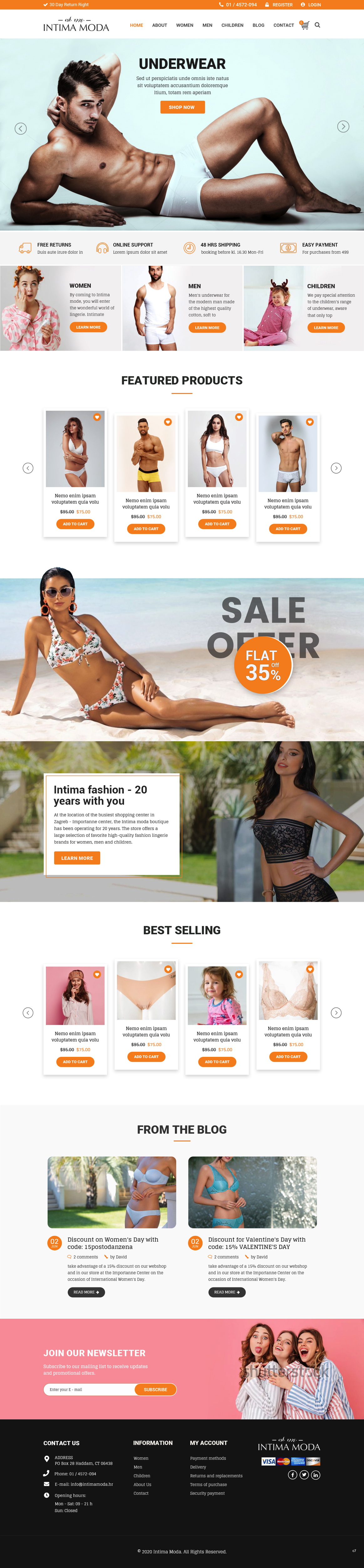 Web Design by pb for Intima moda d.o.o. | Design #24974673