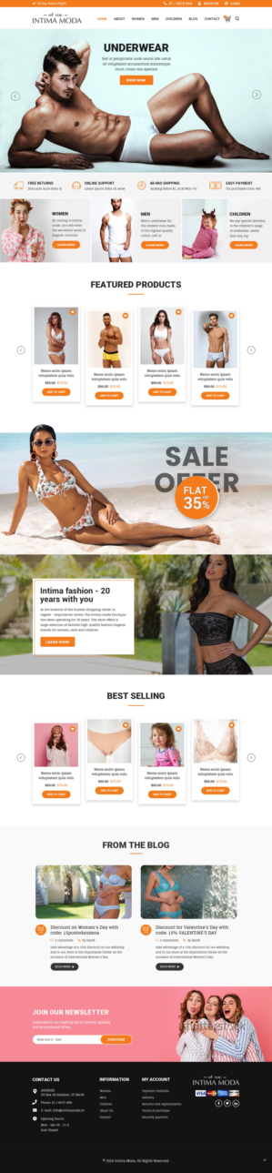 Web Design by pb for Intima moda d.o.o. | Design: #24974673