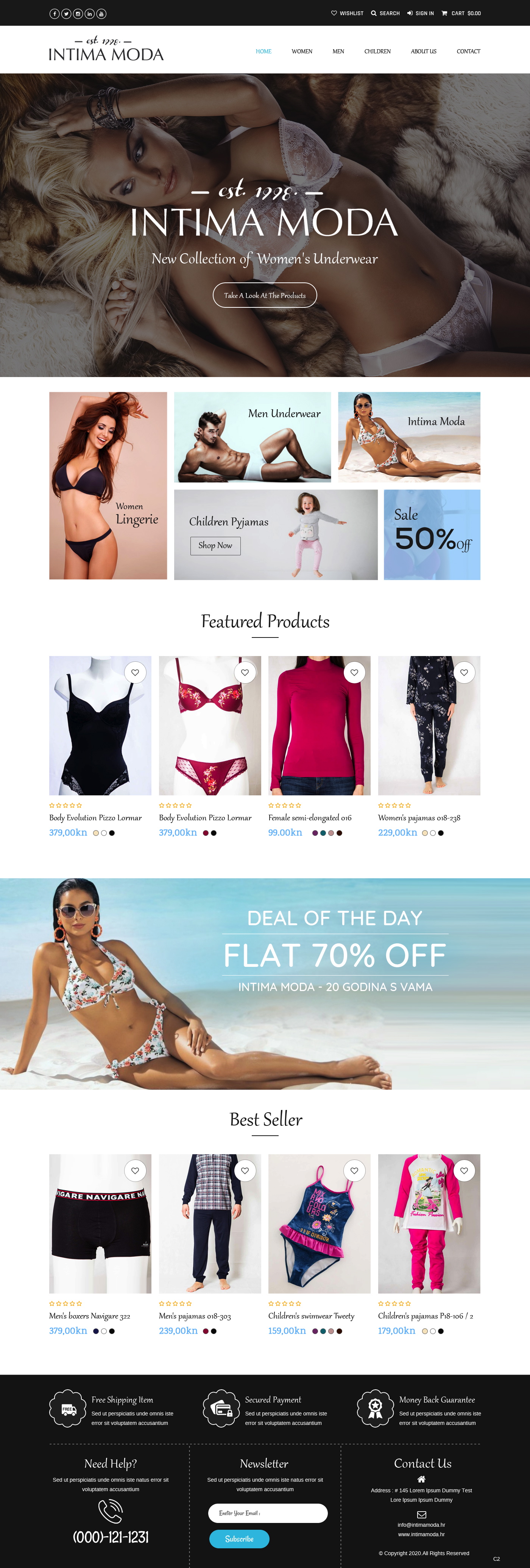 Web Design by pb for Intima moda d.o.o. | Design #24974674