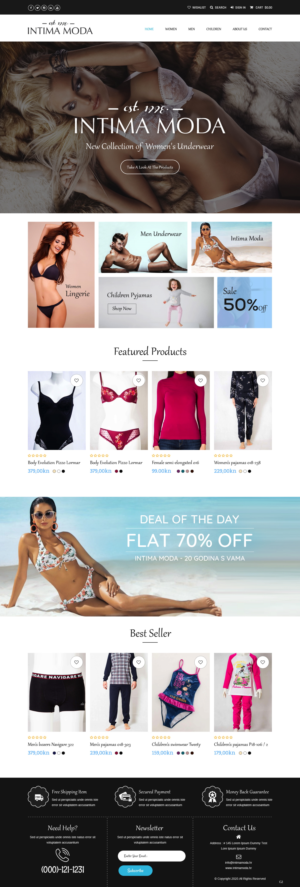 Web Design by pb for Intima moda d.o.o. | Design: #24974674