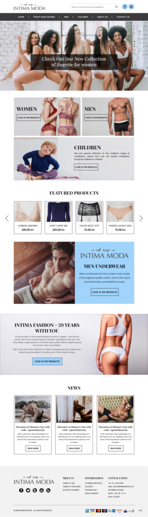 Web Design by pb for Intima moda d.o.o. | Design: #24974675