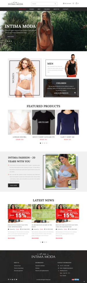 Web Design by pb for Intima moda d.o.o. | Design: #24974678
