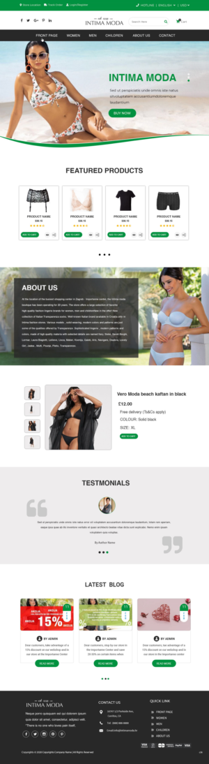 Web Design by pb for Intima moda d.o.o. | Design: #24974679