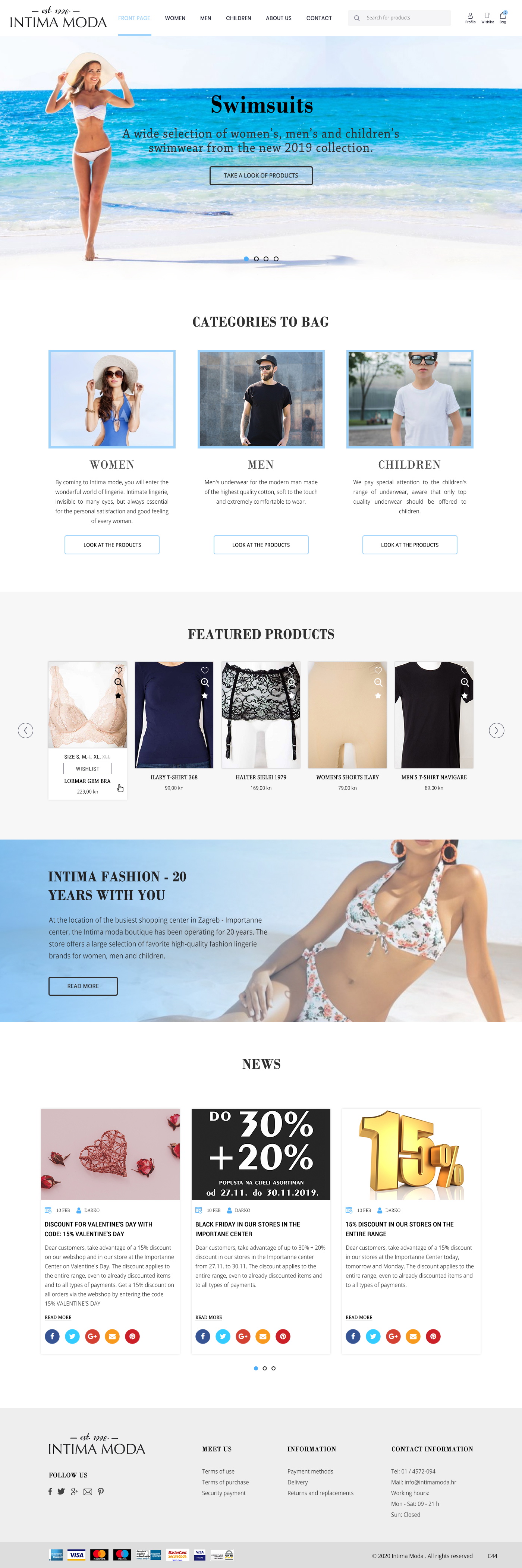 Web Design by pb for Intima moda d.o.o. | Design #24974682