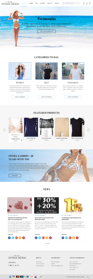 Web Design by pb for Intima moda d.o.o. | Design: #24974682