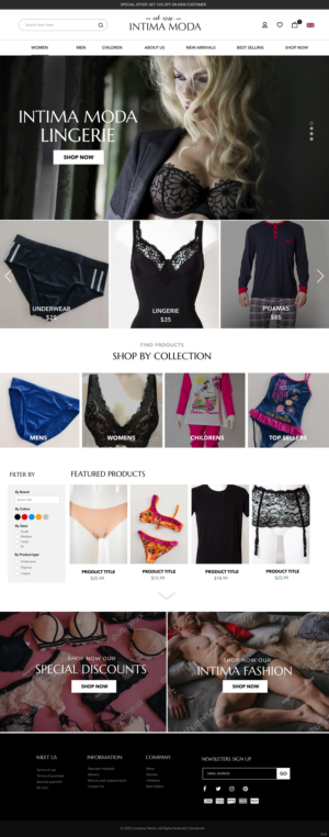 Web Design by pb for Intima moda d.o.o. | Design: #24974684