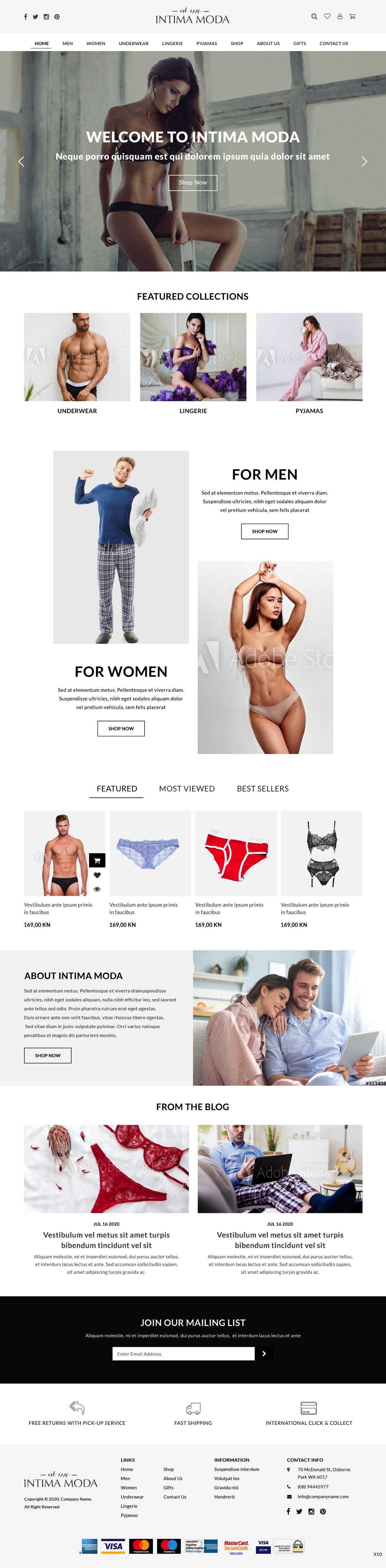 Web Design by pb for Intima moda d.o.o. | Design #24974685