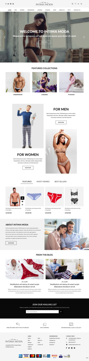 Web Design by pb for Intima moda d.o.o. | Design: #24974685