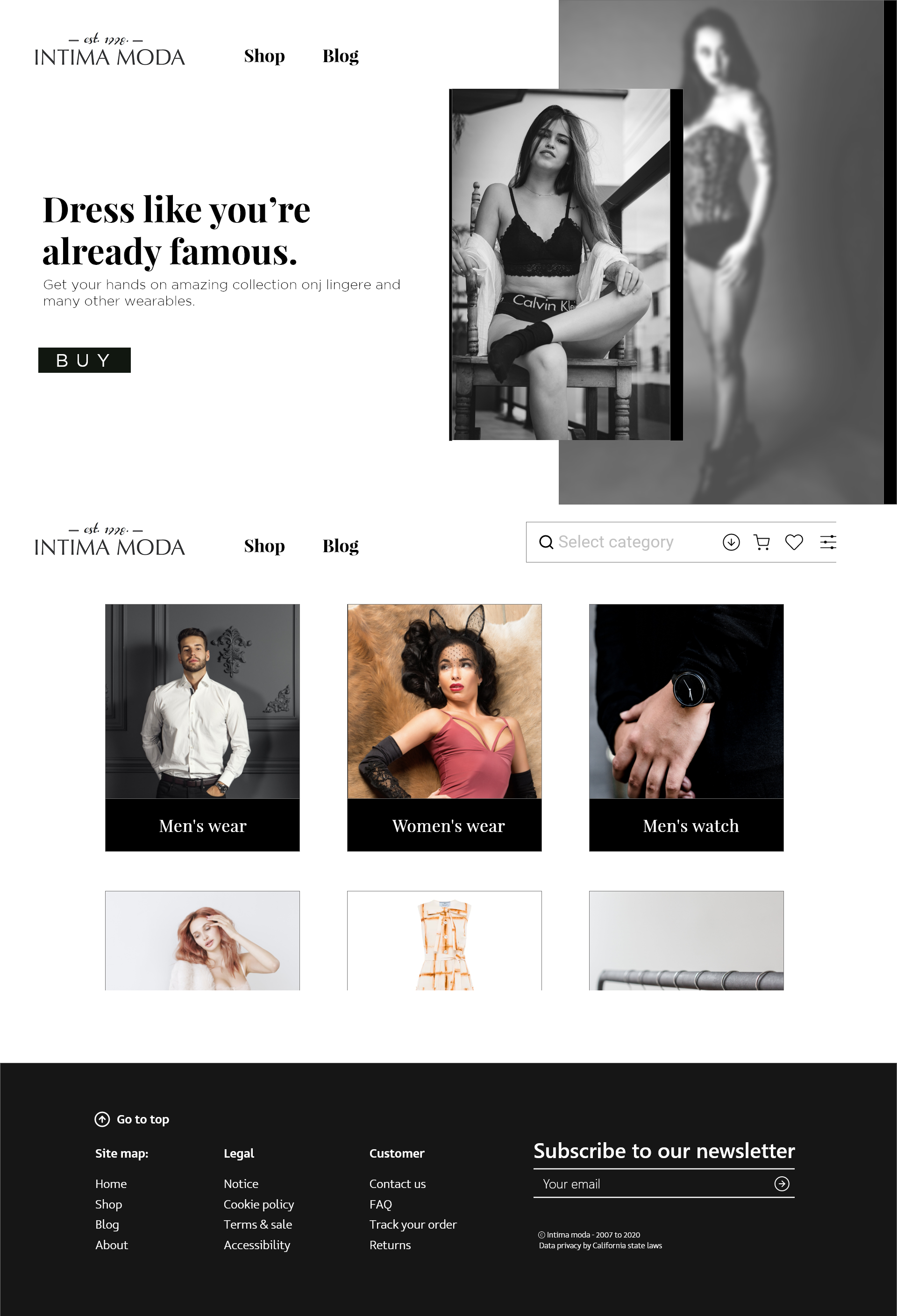 Web-Design von Ron.IT für Intima moda d.o.o. | Design #25135020