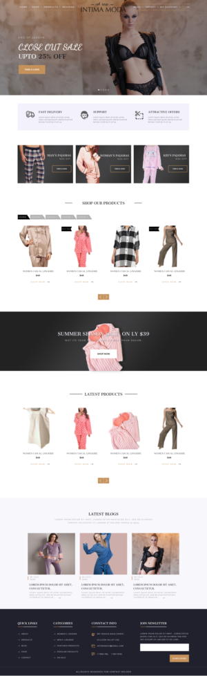 Web Design by Faizan Qadir for Intima moda d.o.o. | Design: #25113252