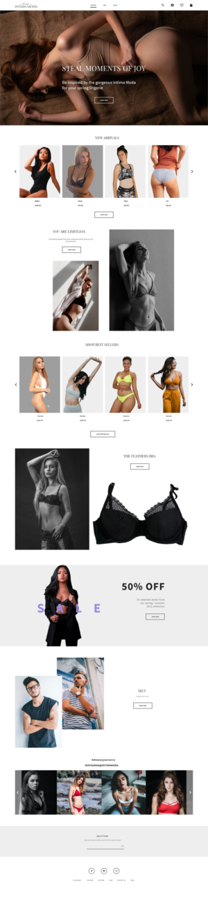 Web Design by shubham 58 for Intima moda d.o.o. | Design: #25108525