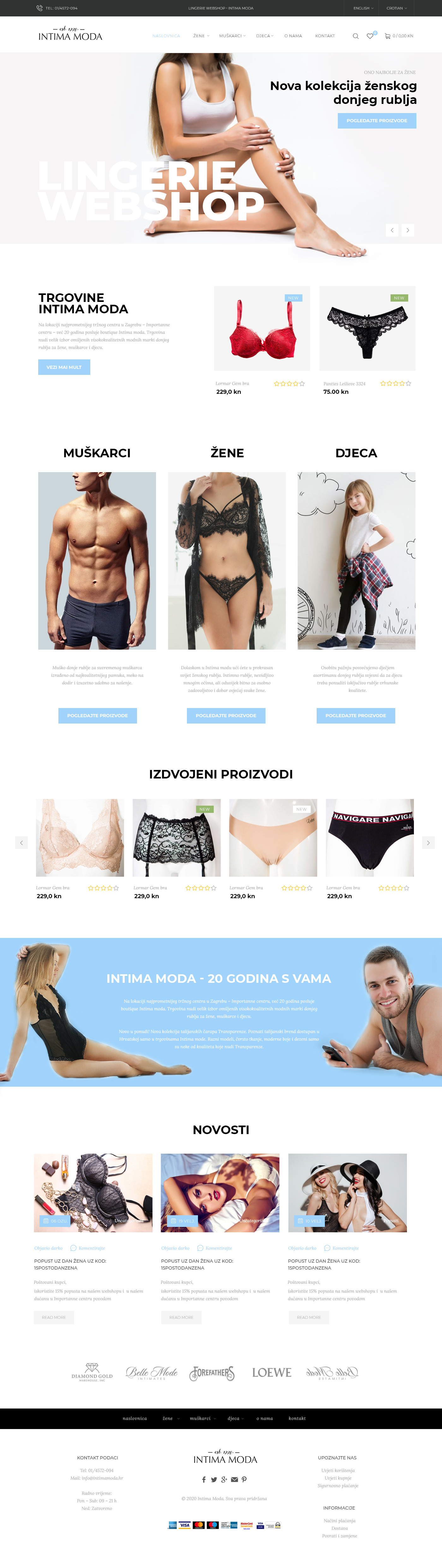 Web Design par ag622988 pour Intima moda d.o.o. | Design #25092937