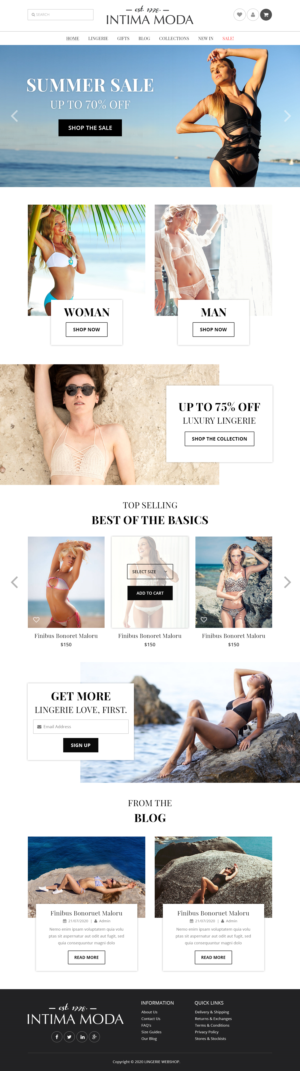 Web Design by Starlyn DS for Intima moda d.o.o. | Design: #25023745