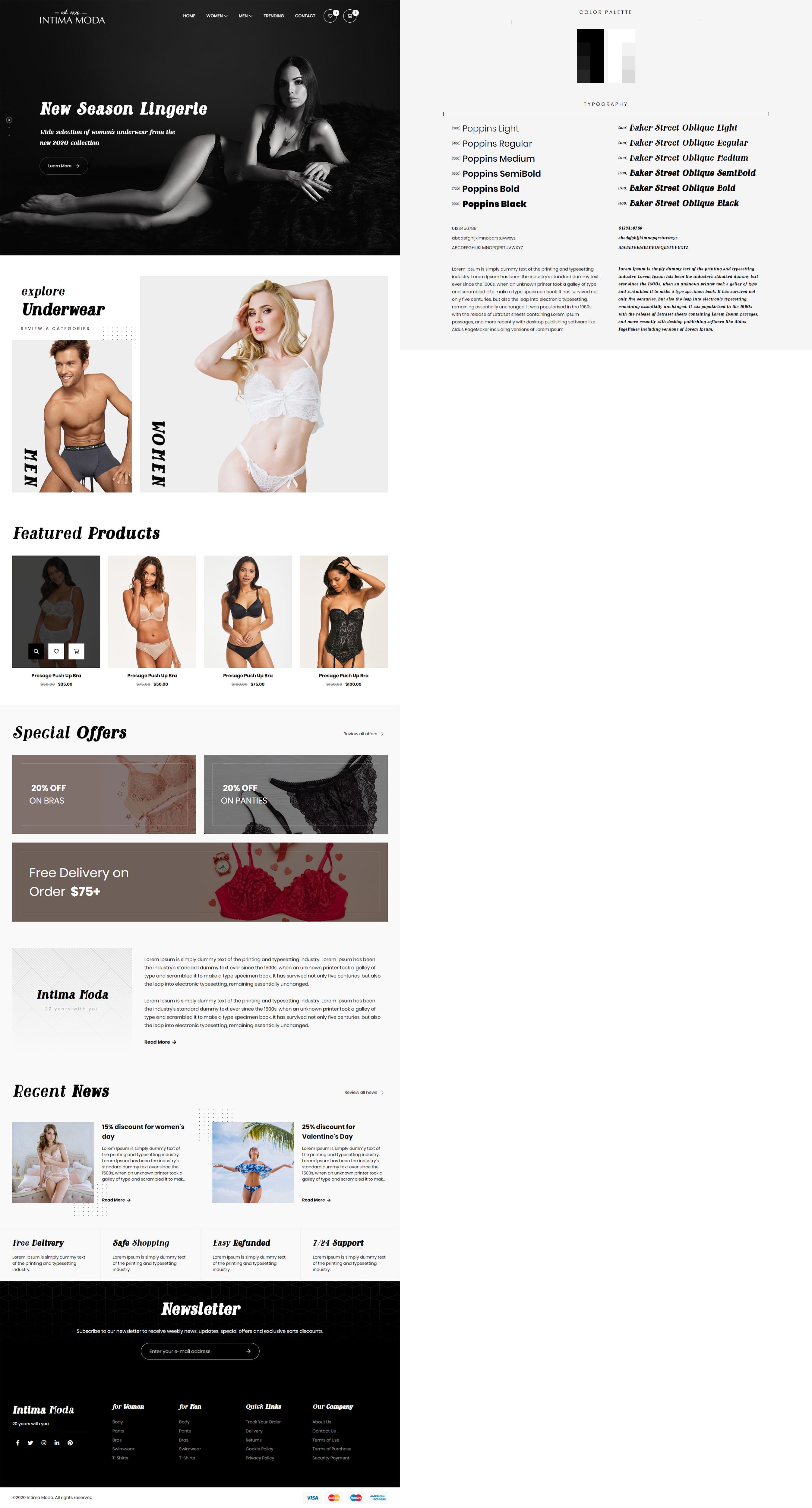 Web Design by denizozturk for Intima moda d.o.o. | Design #25025124